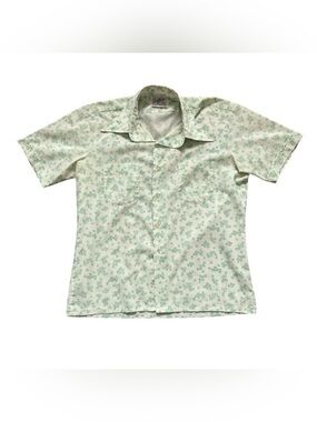 True vintage 1970s floral print button up shirt